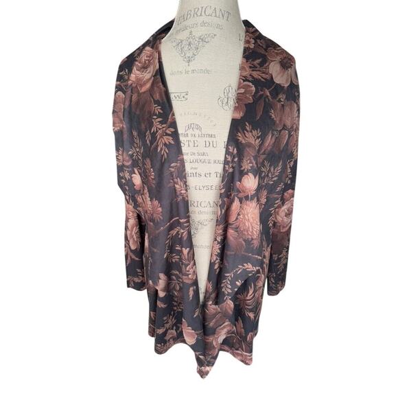 Women’s Large Soft Surroundings Floral Open Front Cardigan NWT - Picture 2 of 6